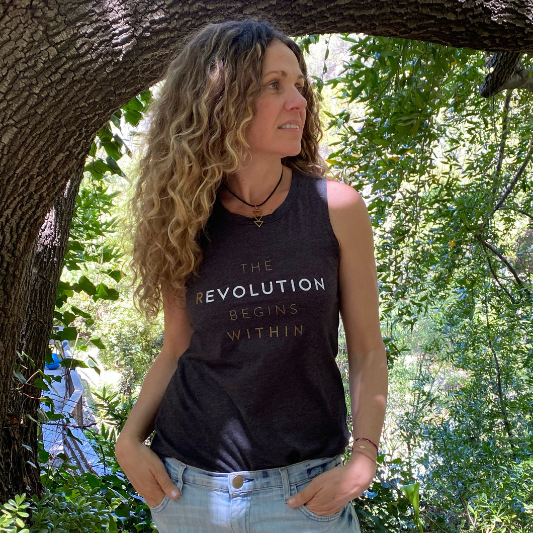 THE REVOLUTION BEGINS WITHIN TANK TOP