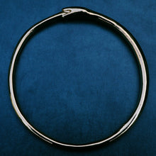 Load image into Gallery viewer, OUROBOROS SILVER BANGLE
